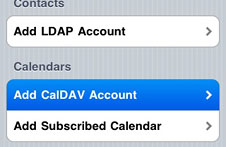 Add CalDAV Account